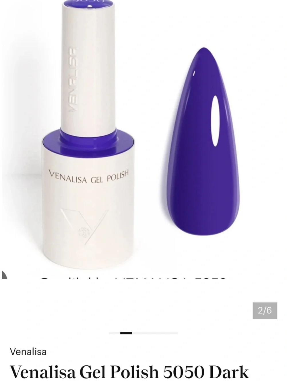 Venalisa Gel Polish 5050 Dark Purple UV LED Soak Off Nail Polish 10mL New
